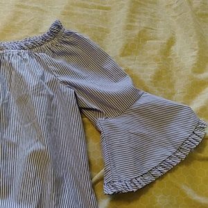 Striped off the shoulder summer dress